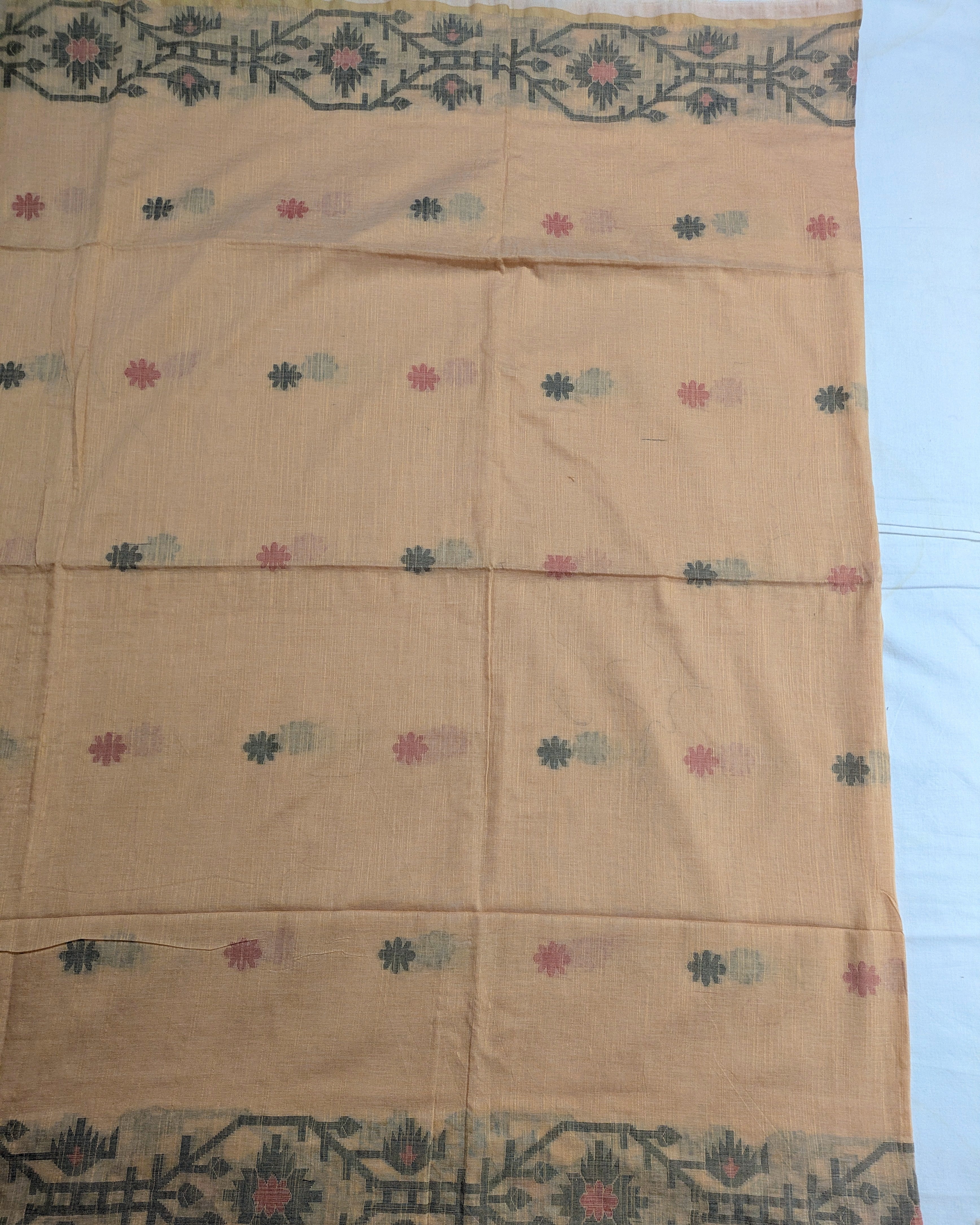 Khadi Cotton Jamdani Sari LP