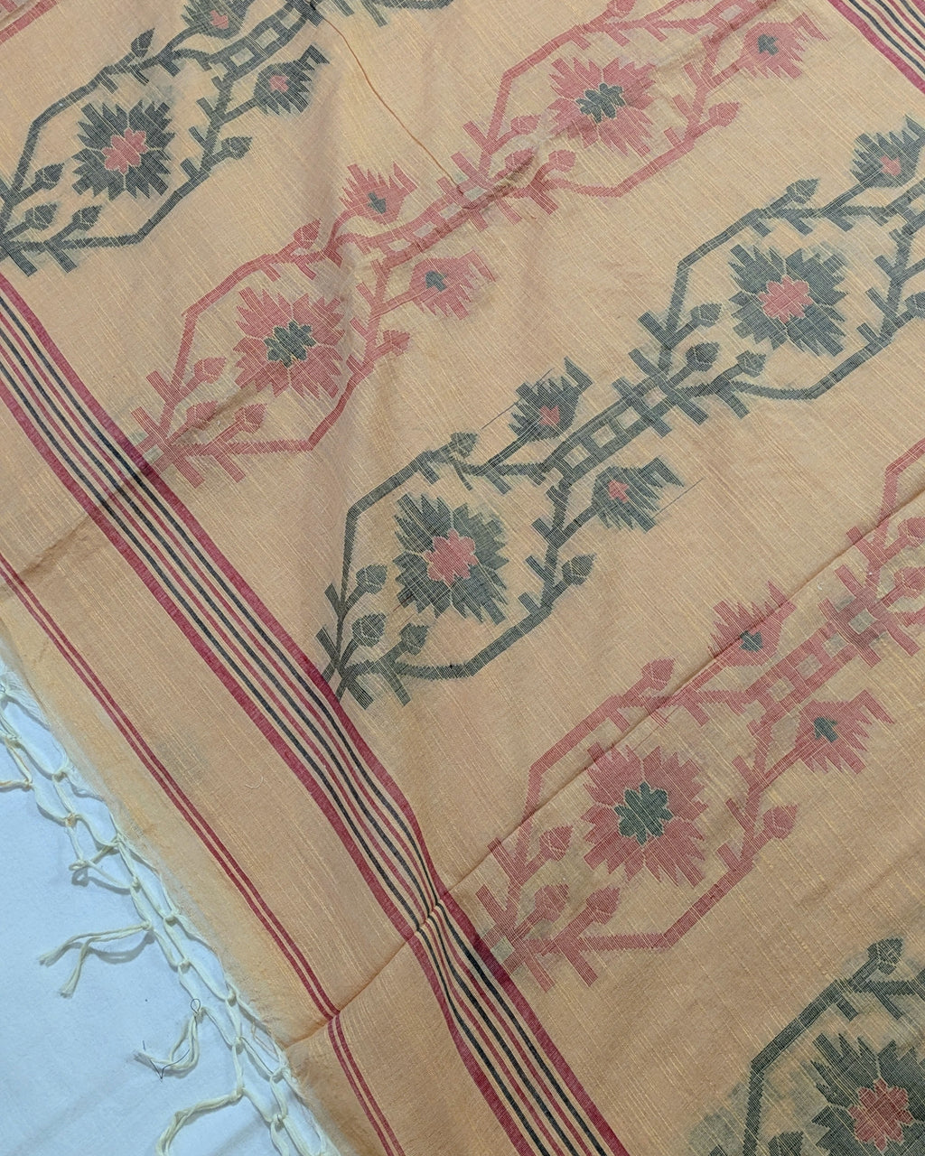 Khadi Cotton Jamdani Sari LP