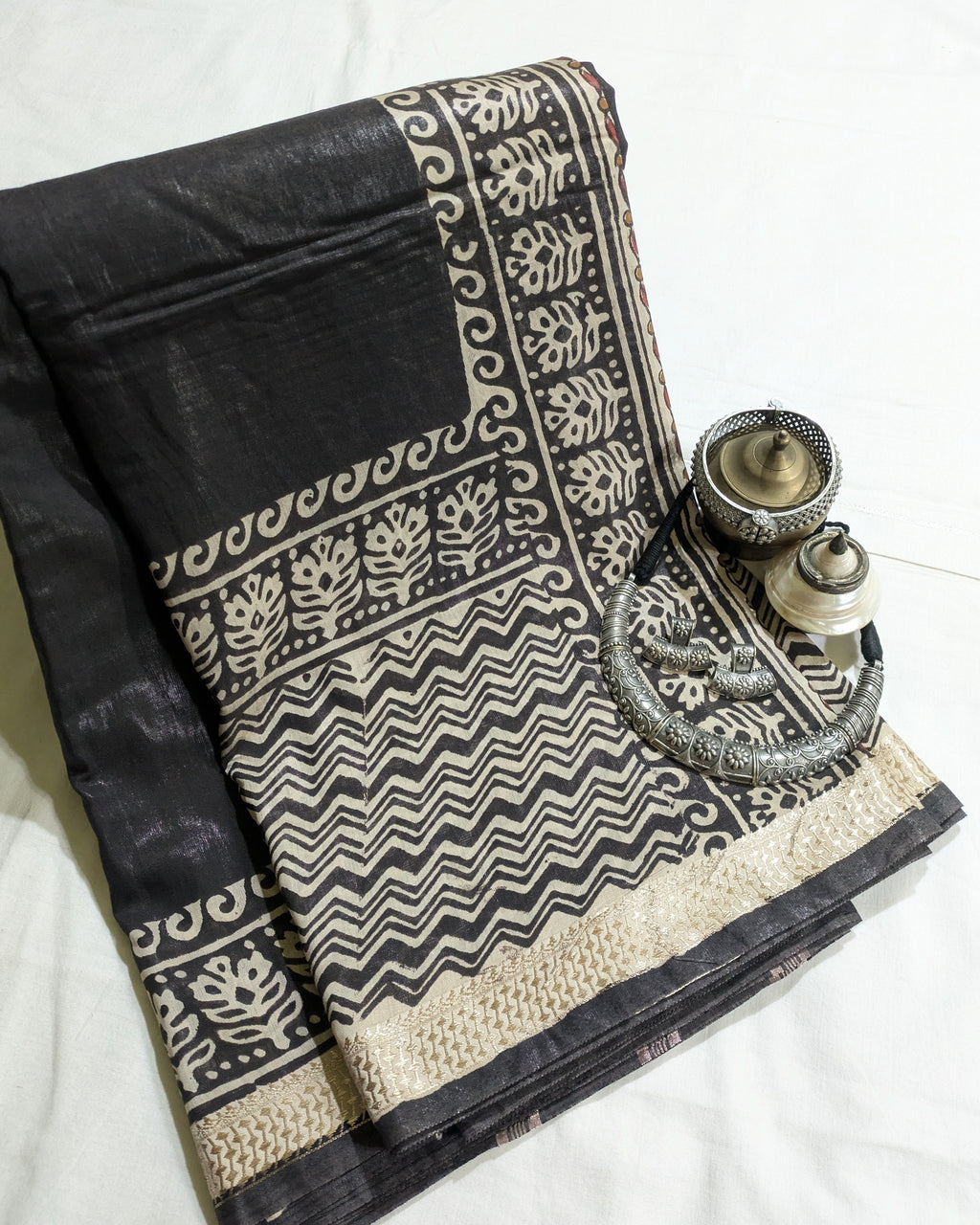 Multani Silk Sari Black (Liva Tag)