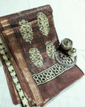 Multani Silk Sari Butter Colour (Liva Tag)