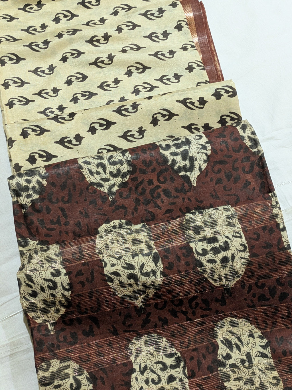 Multani Silk Sari Butter Colour (Liva Tag)
