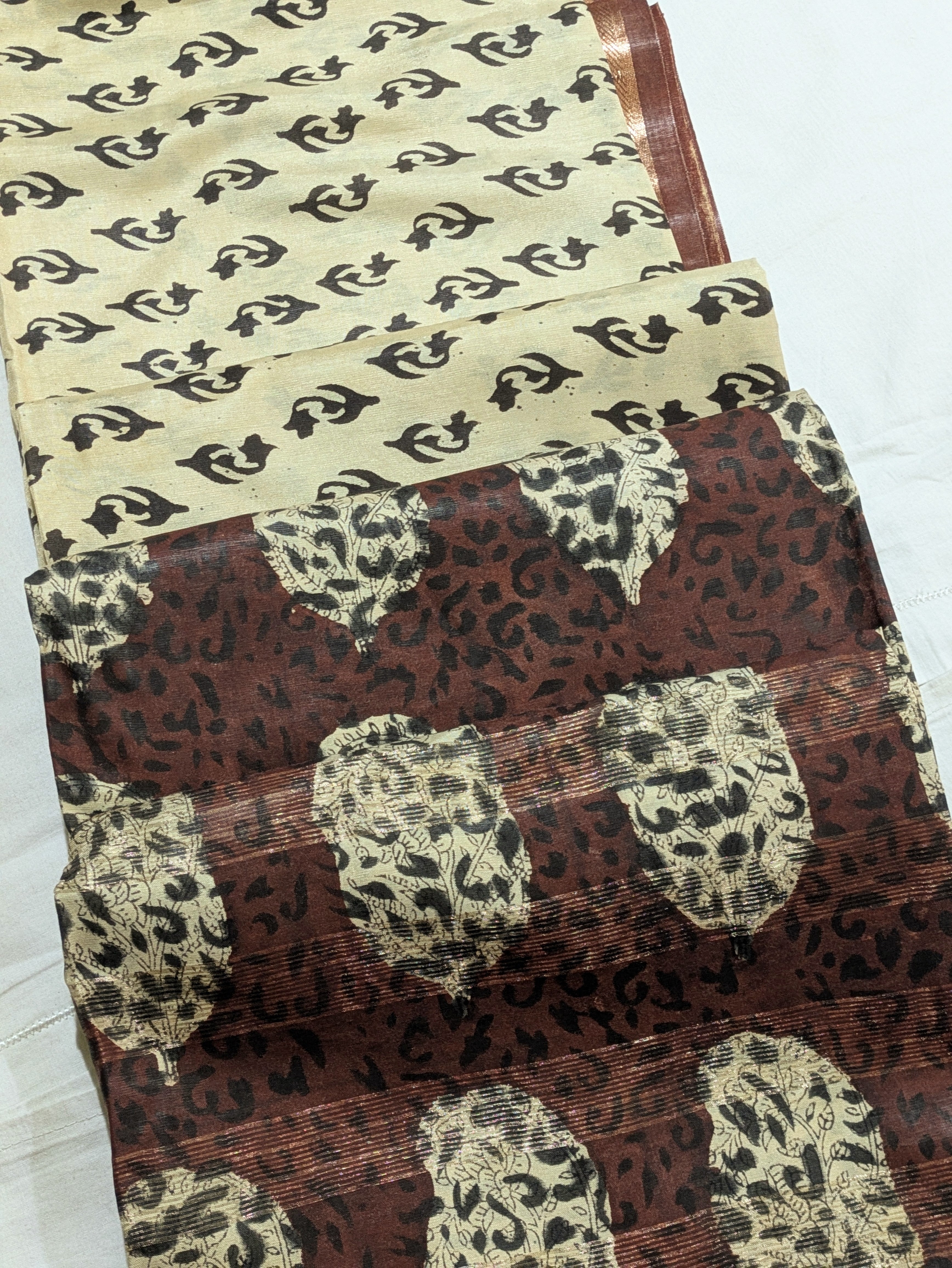 Multani Silk Sari Butter Colour (Liva Tag)