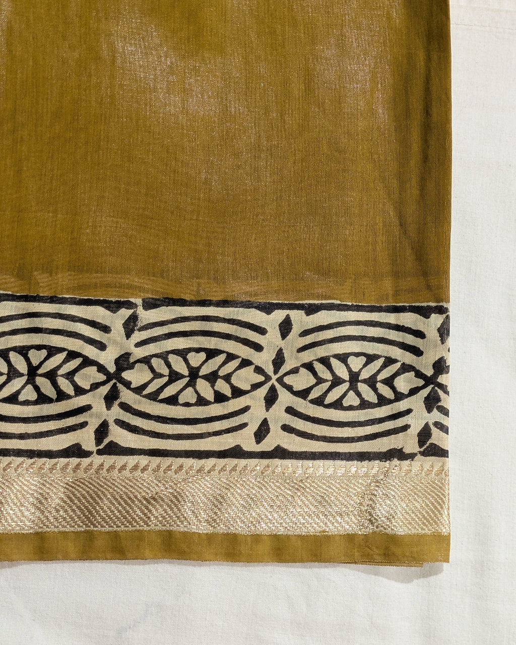 Multani Silk Sari Khaki (Liva Tag)