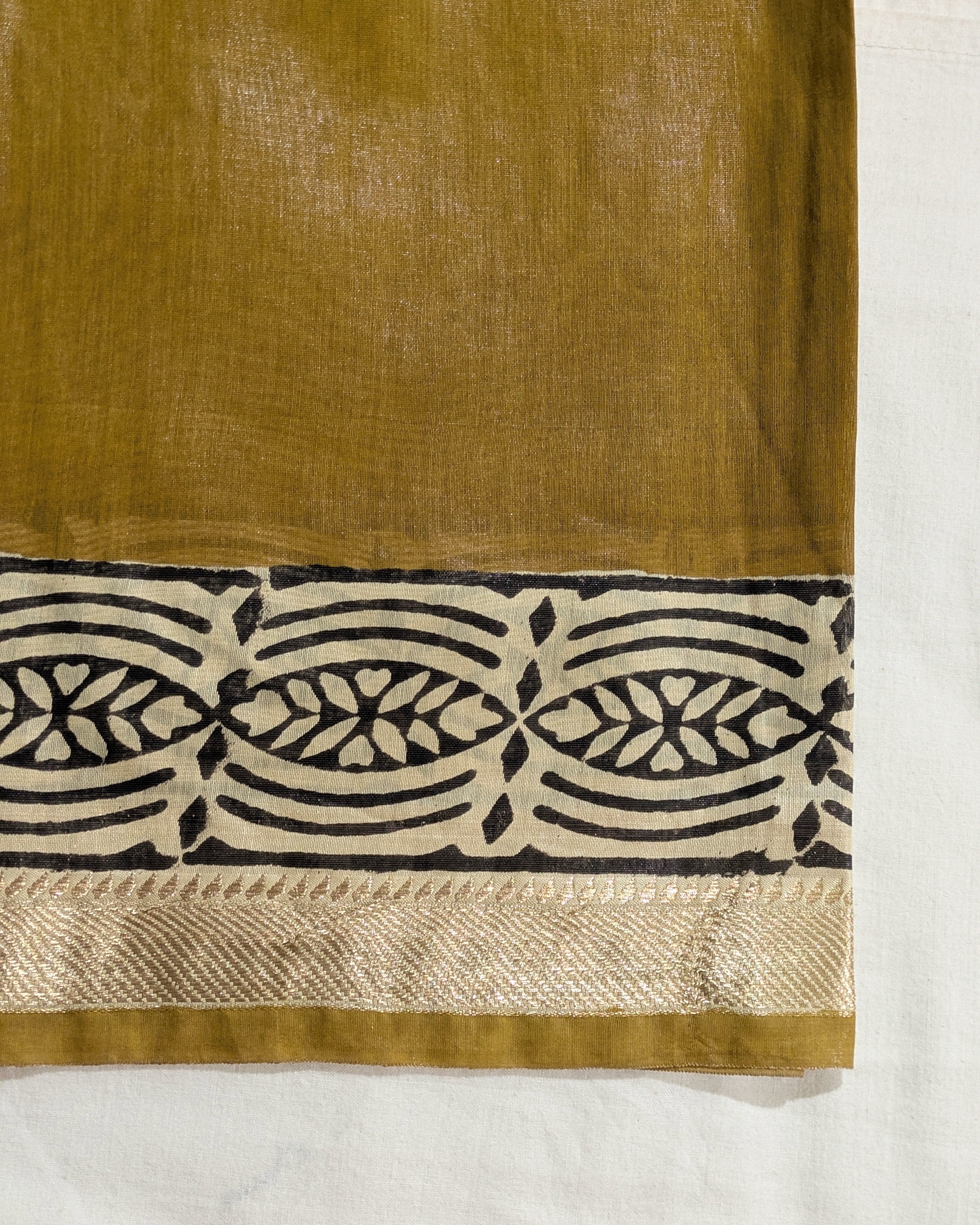 Multani Silk Sari Khaki (Liva Tag)