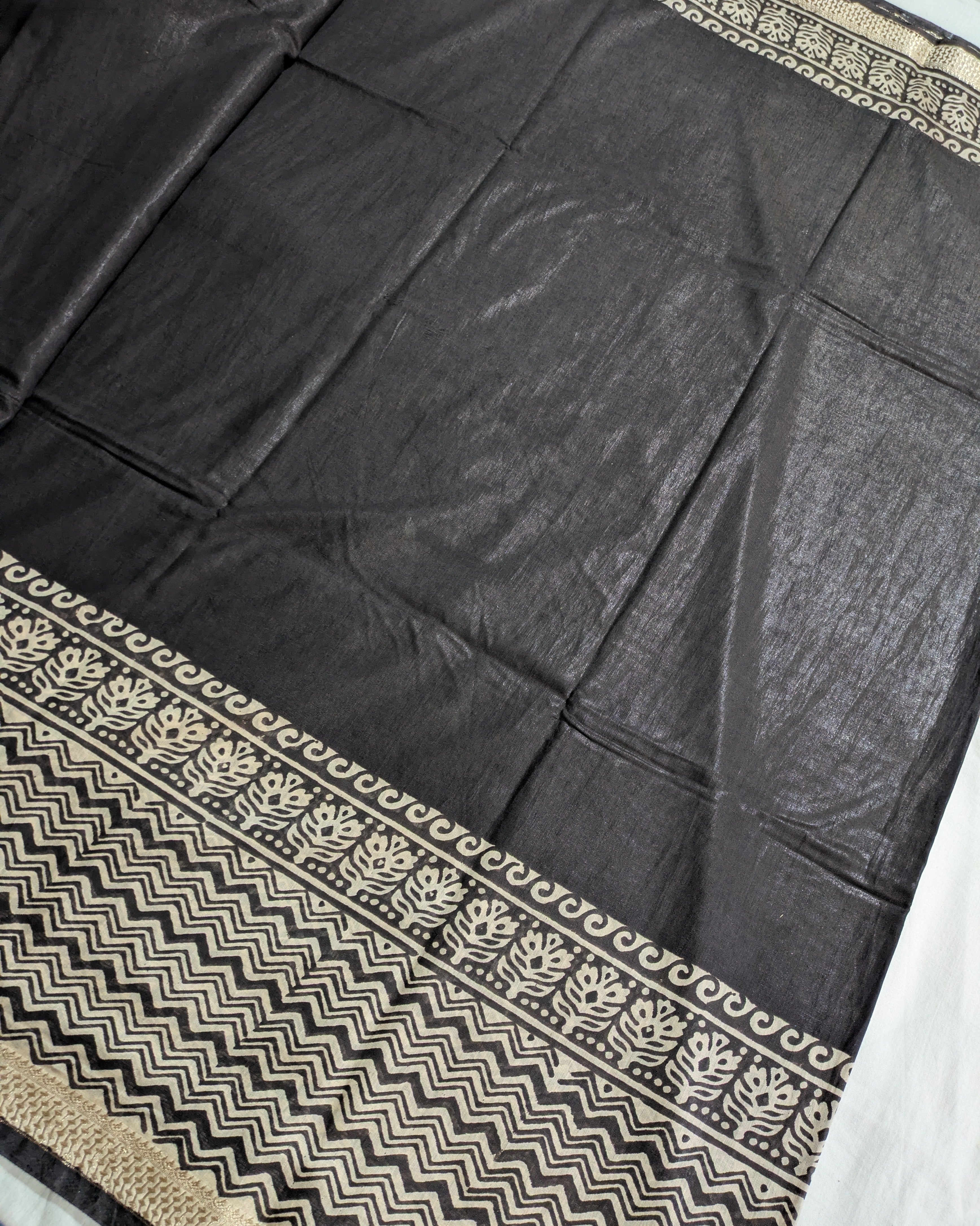 Multani Silk Sari Black (Liva Tag)
