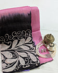 Pure Silk Sari with Blouse Piece Pink 2
