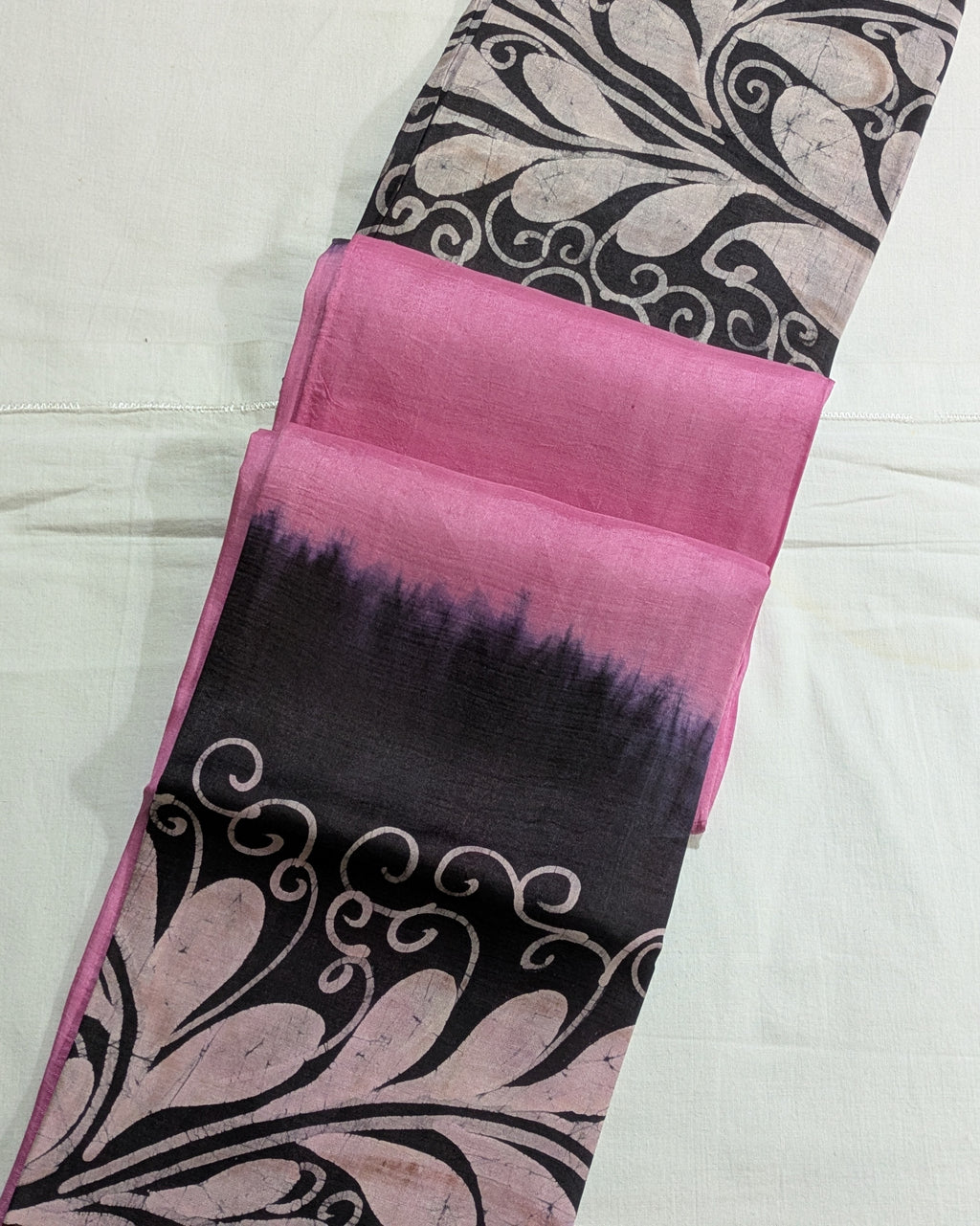 Pure Silk Sari with Blouse Piece Pink 2
