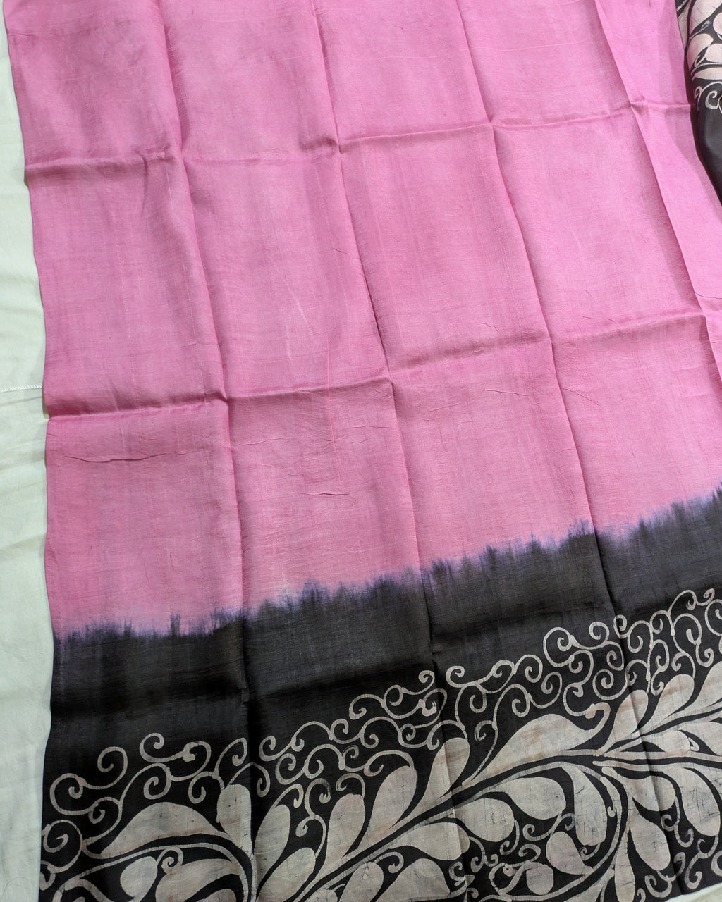 Pure Silk Sari with Blouse Piece Pink 2