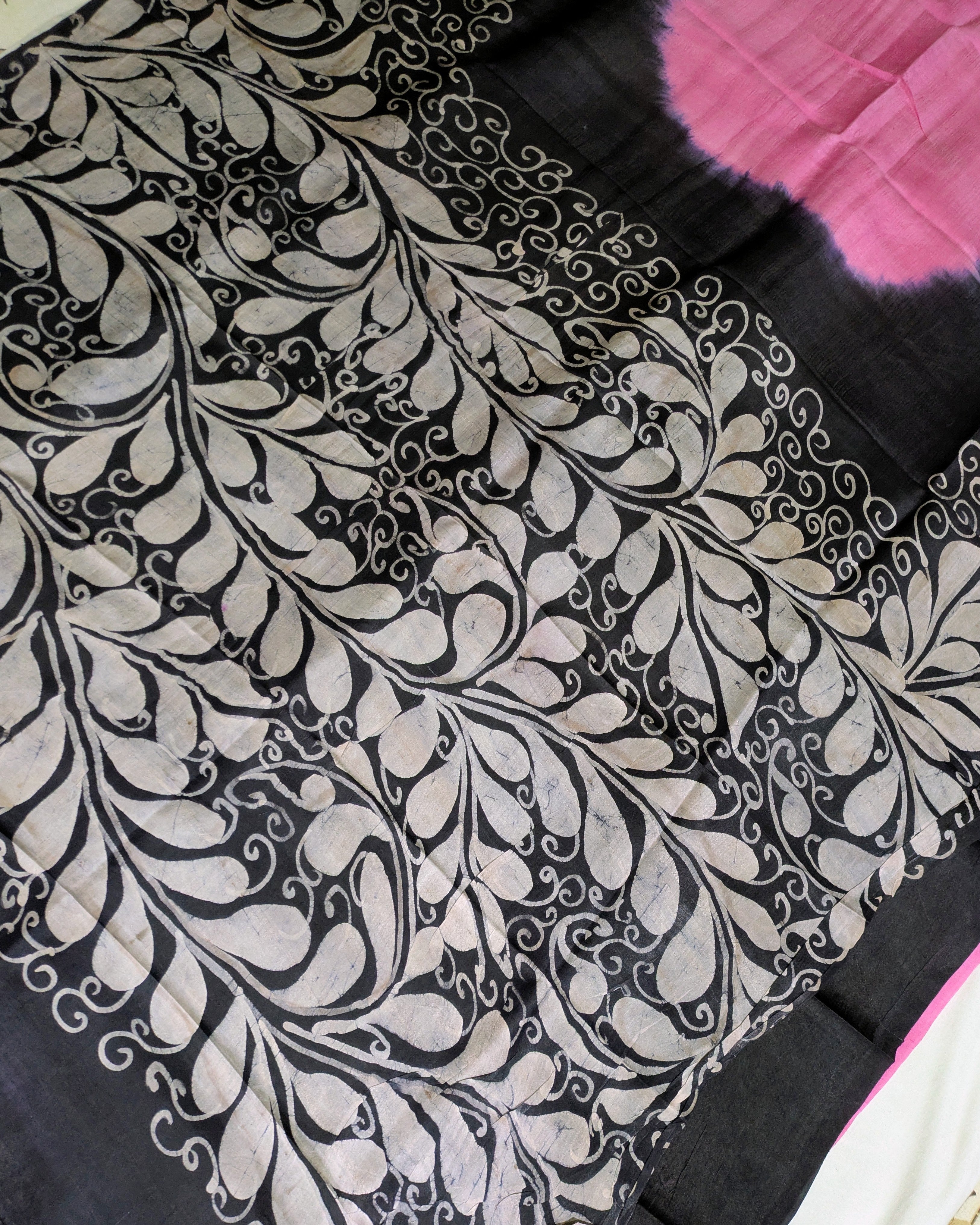 Pure Silk Sari with Blouse Piece Pink 2