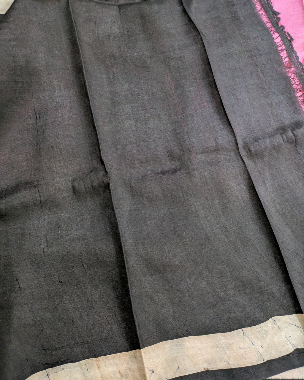 Pure Silk Sari with Blouse Piece Pink 2