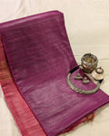 Bicolour Ghicha Sari Purple & Pink