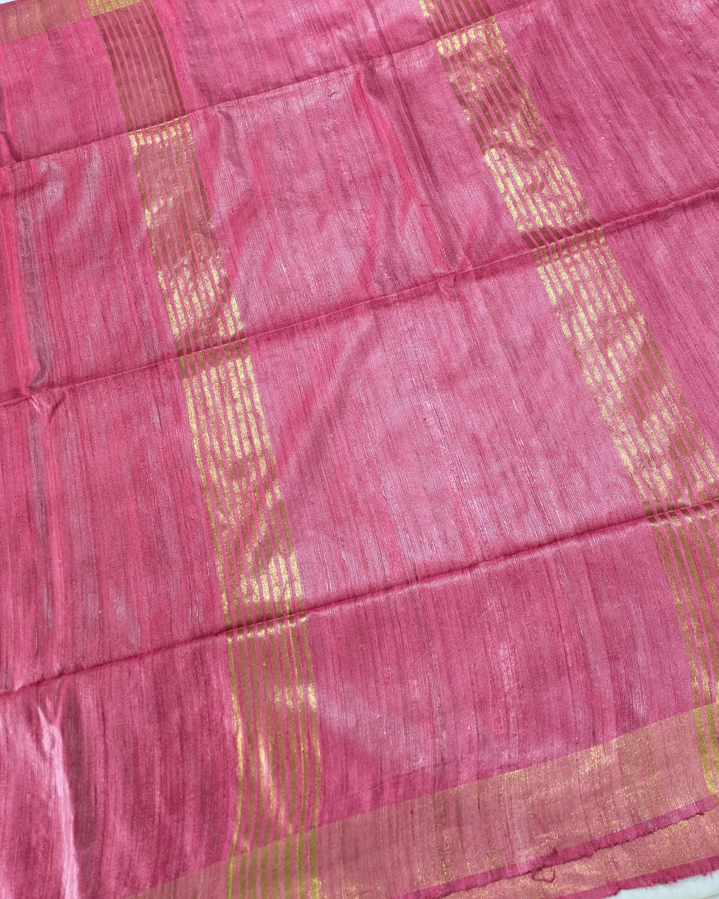 Bicolour Ghicha Sari Purple & Pink