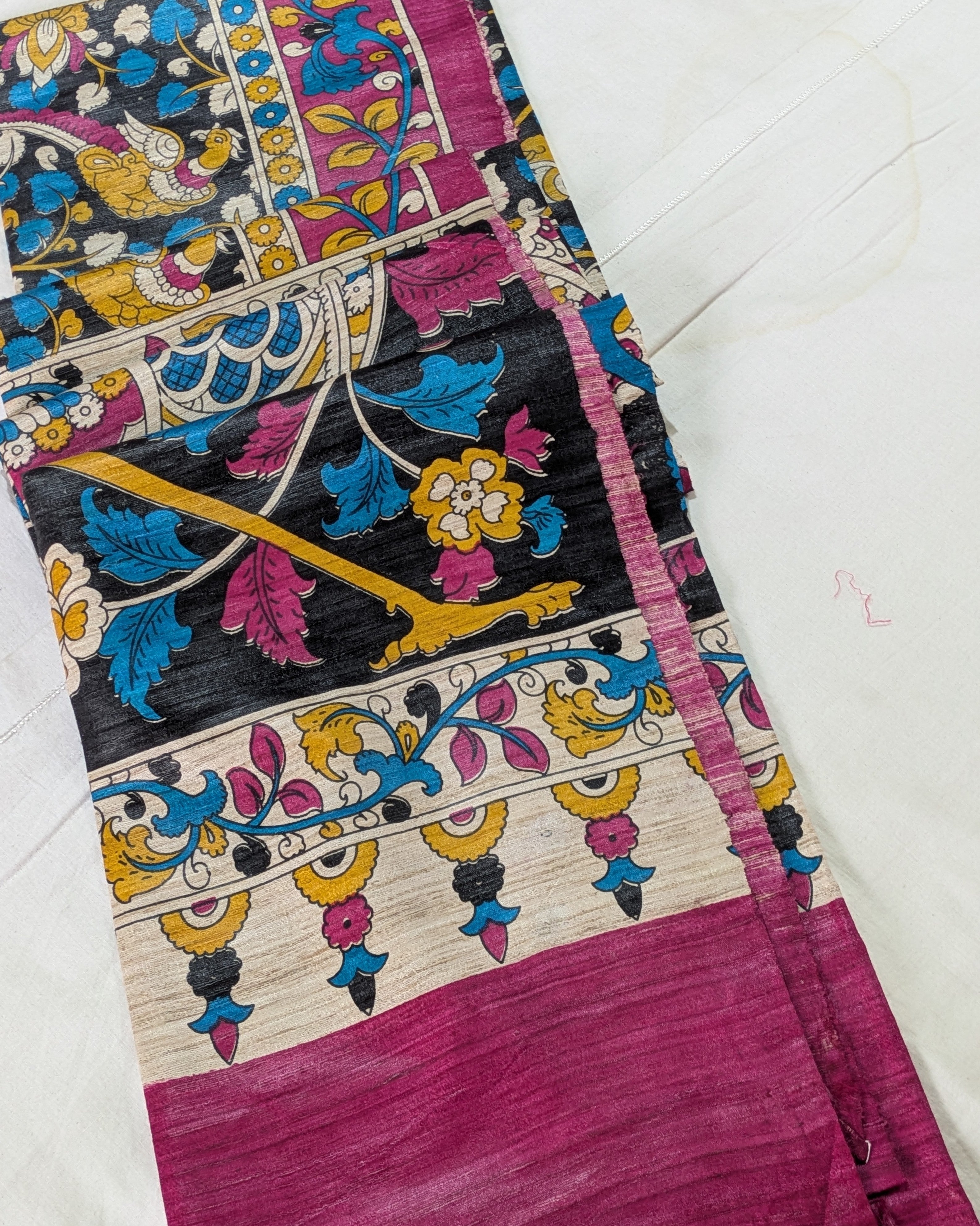 Kalamkari Ghicha Sari Multicolour