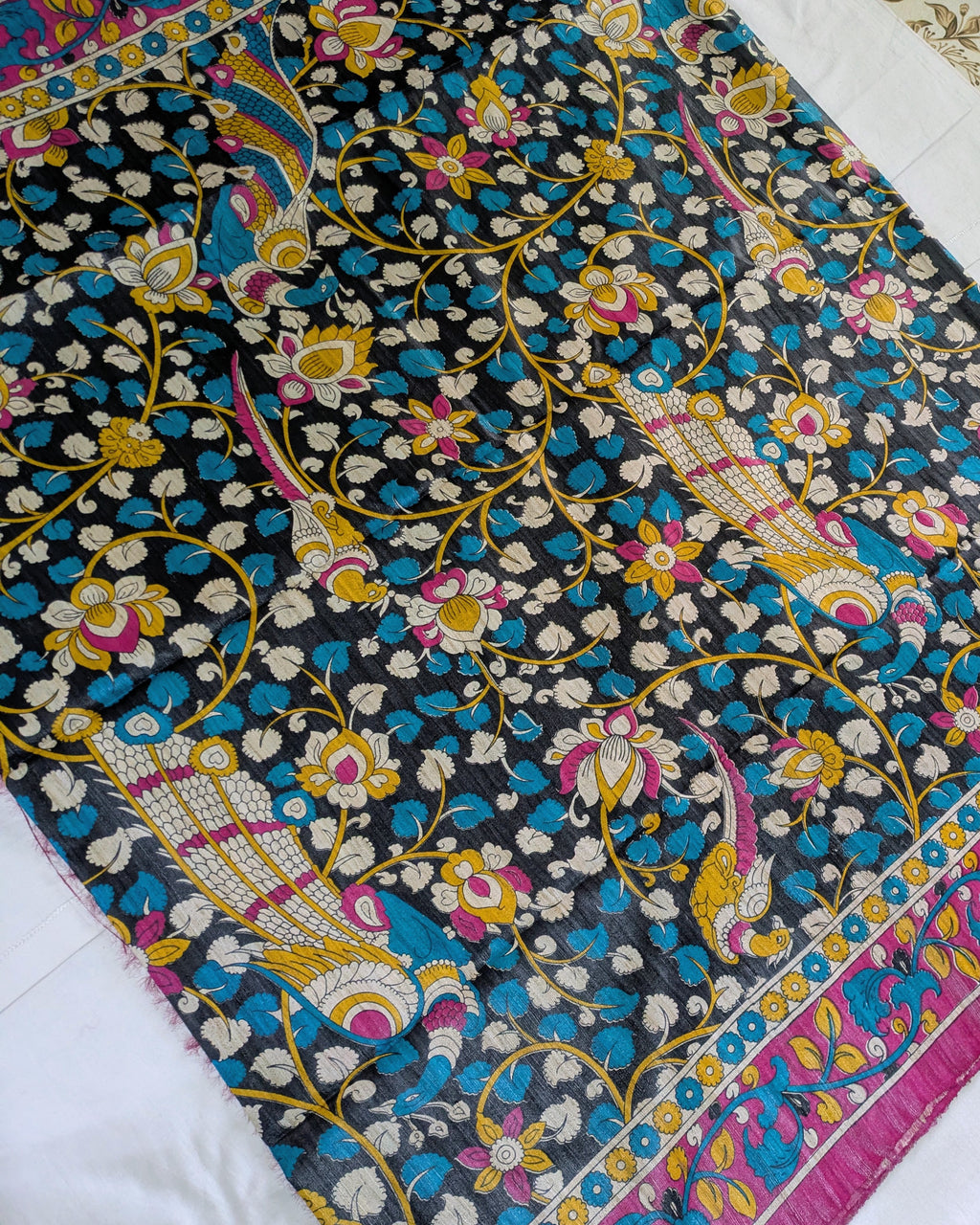 Kalamkari Ghicha Sari Multicolour