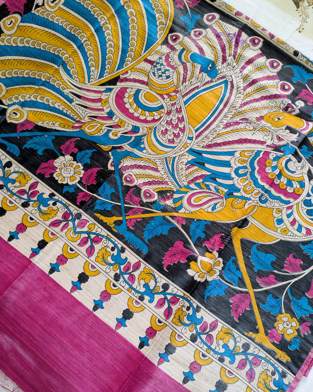 Kalamkari Ghicha Sari Multicolour