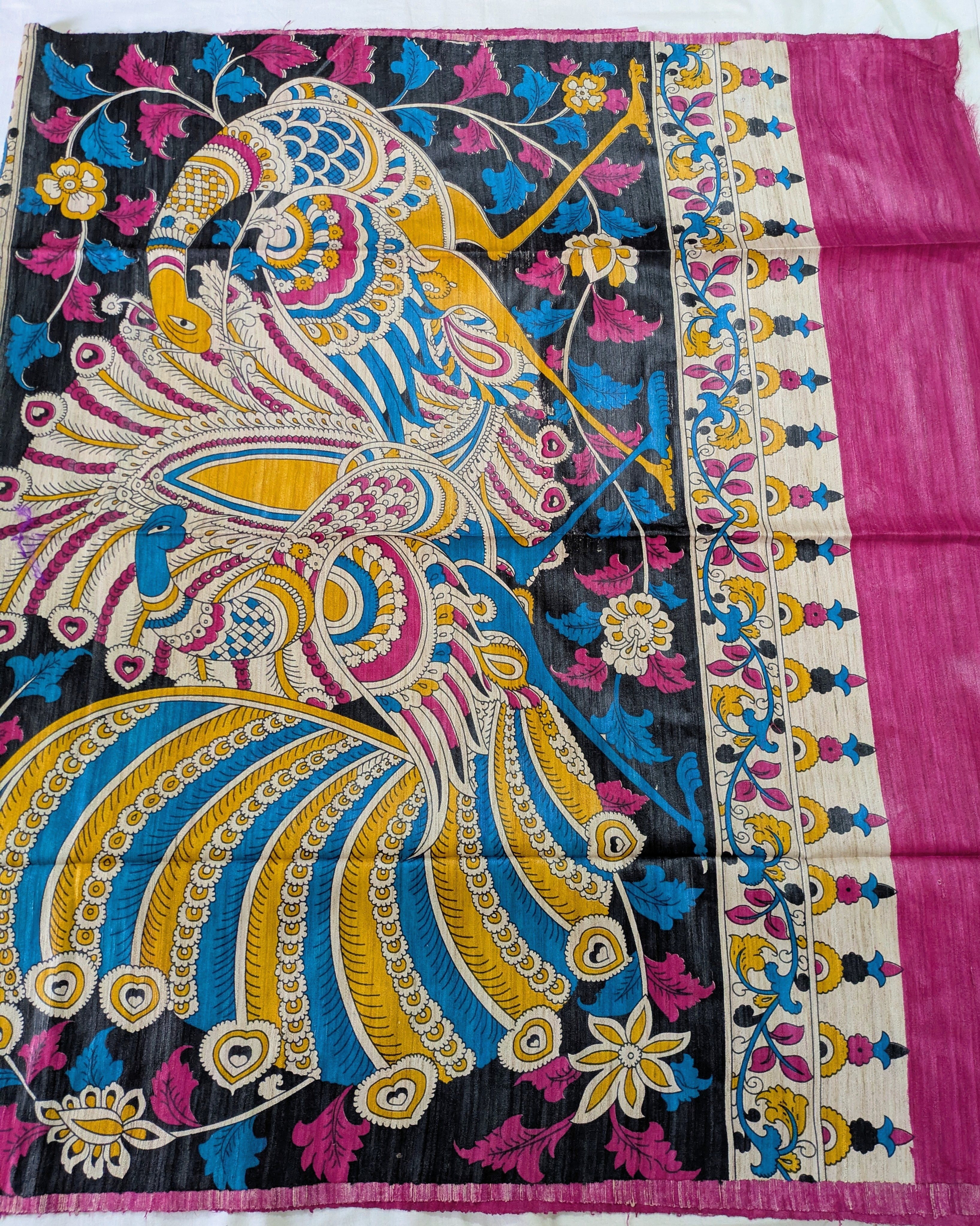 Kalamkari Ghicha Sari Multicolour