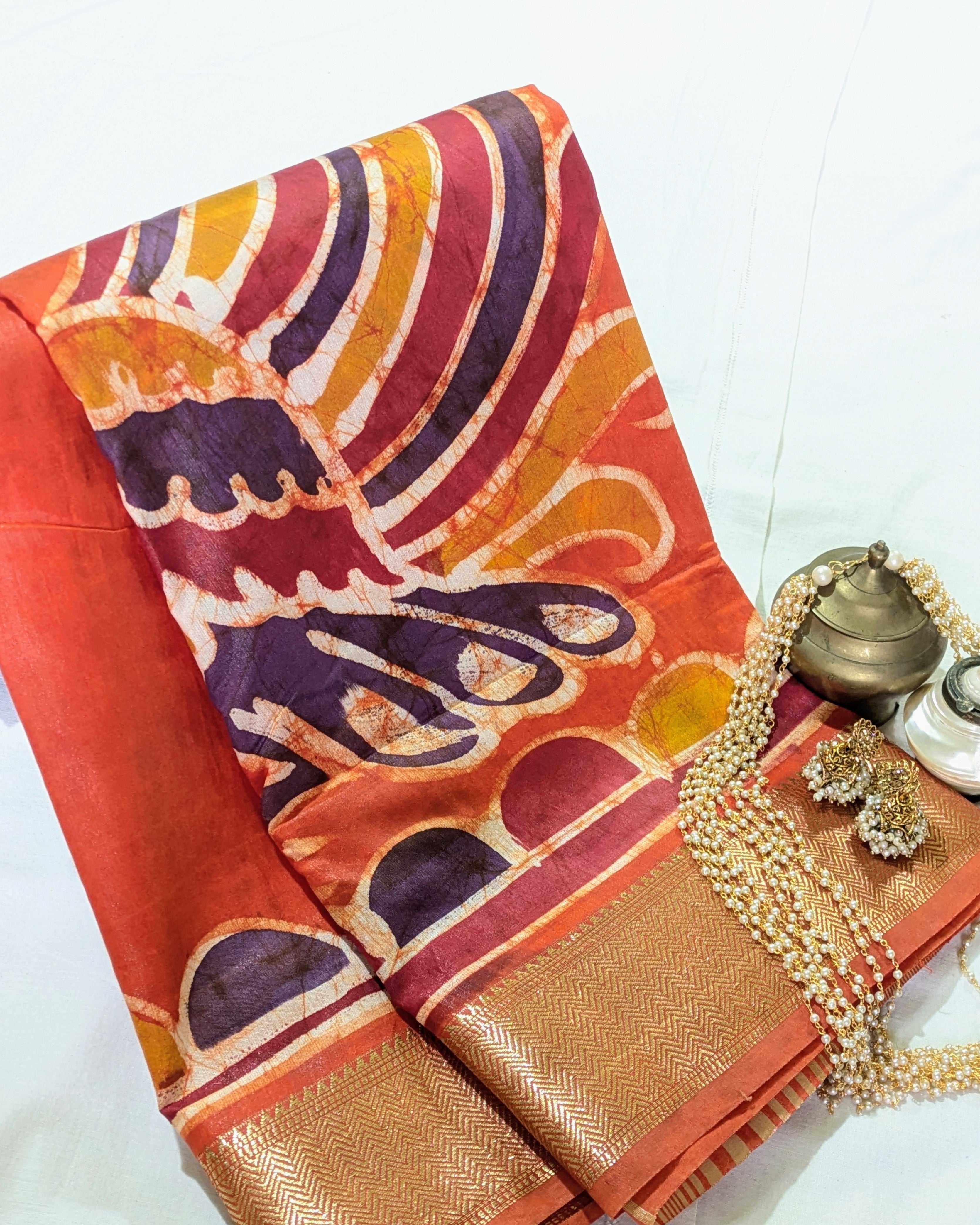 Maheswari Batik Sari Orange