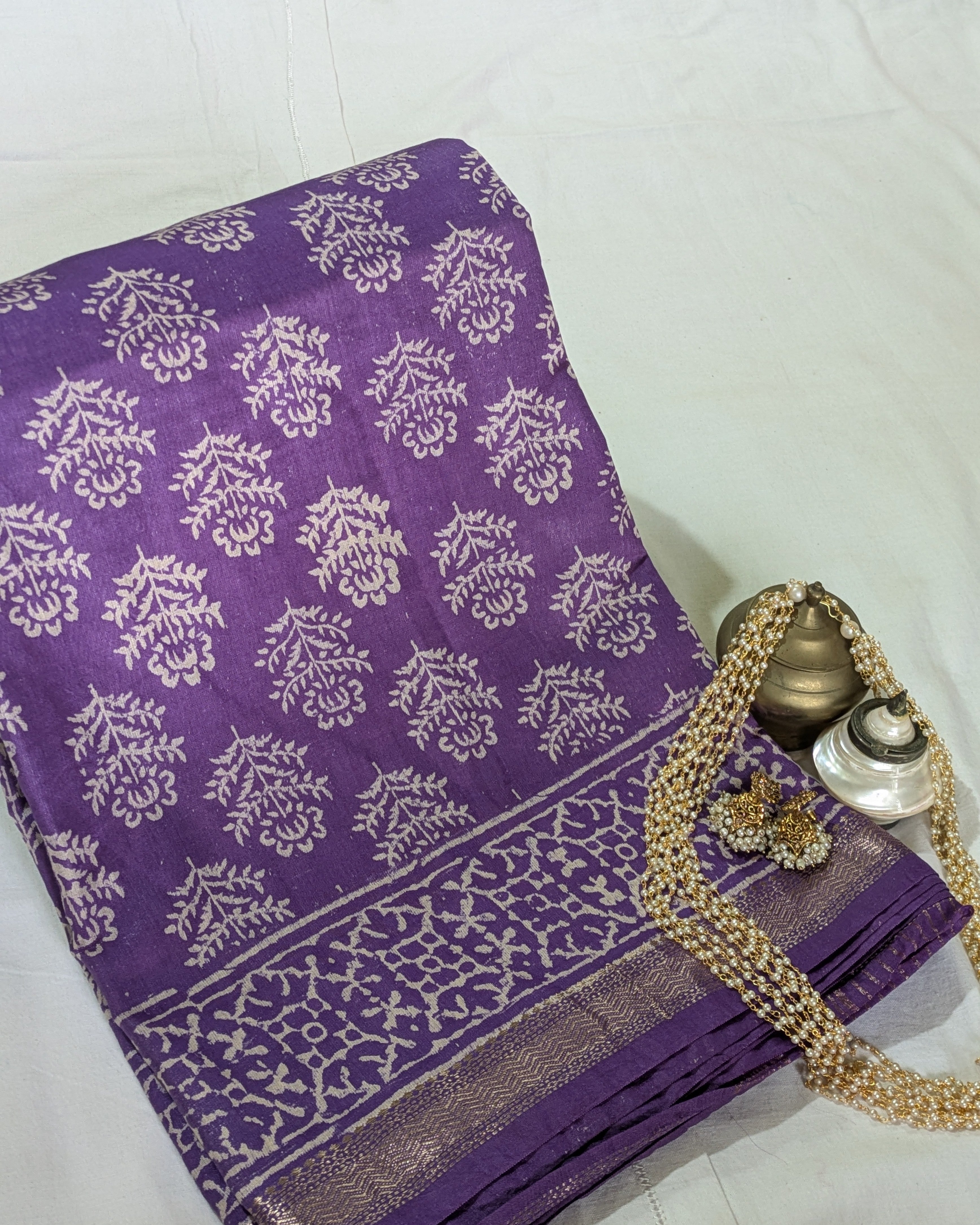 Maheswari Batik Sari Lavender
