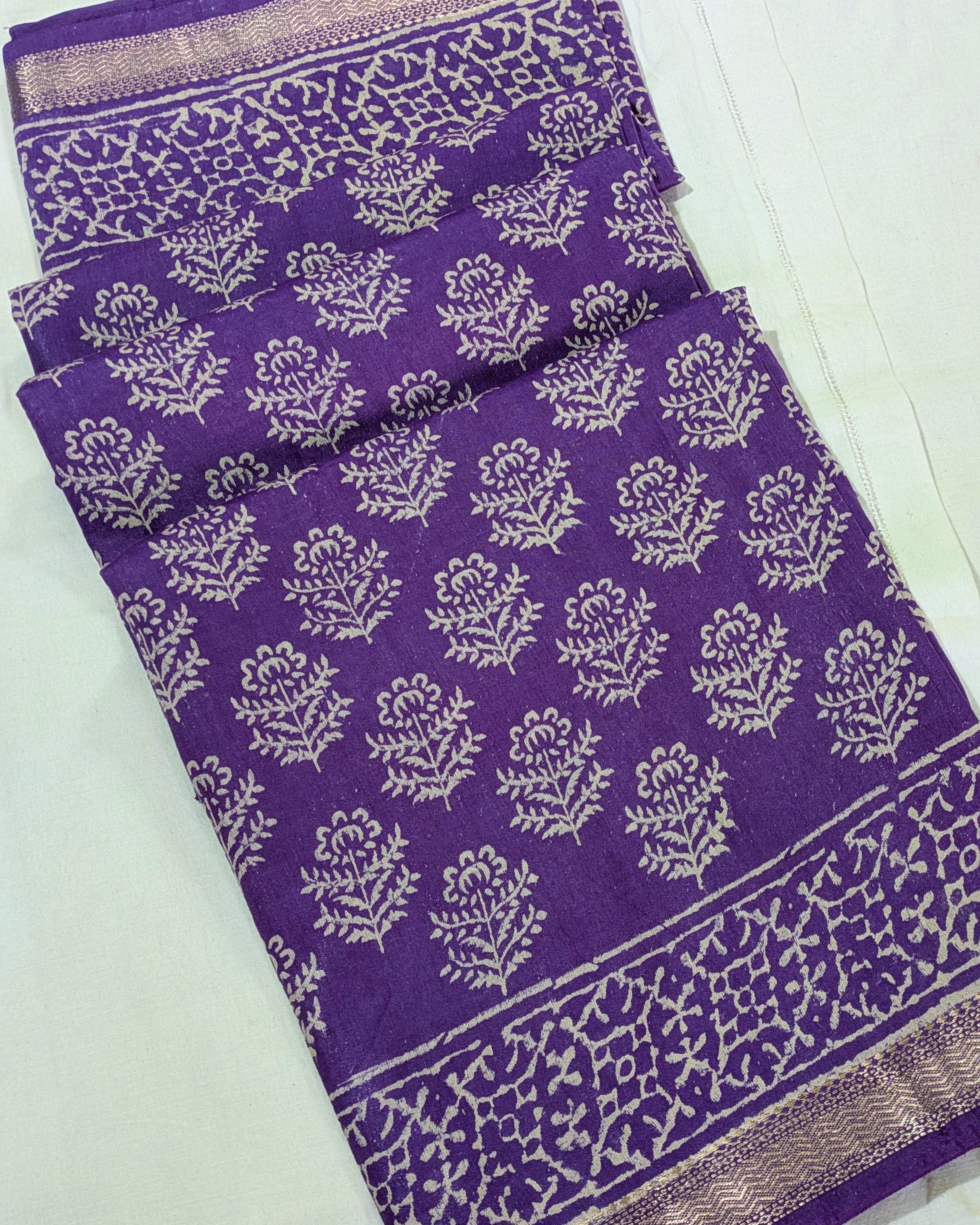 Maheswari Batik Sari Lavender