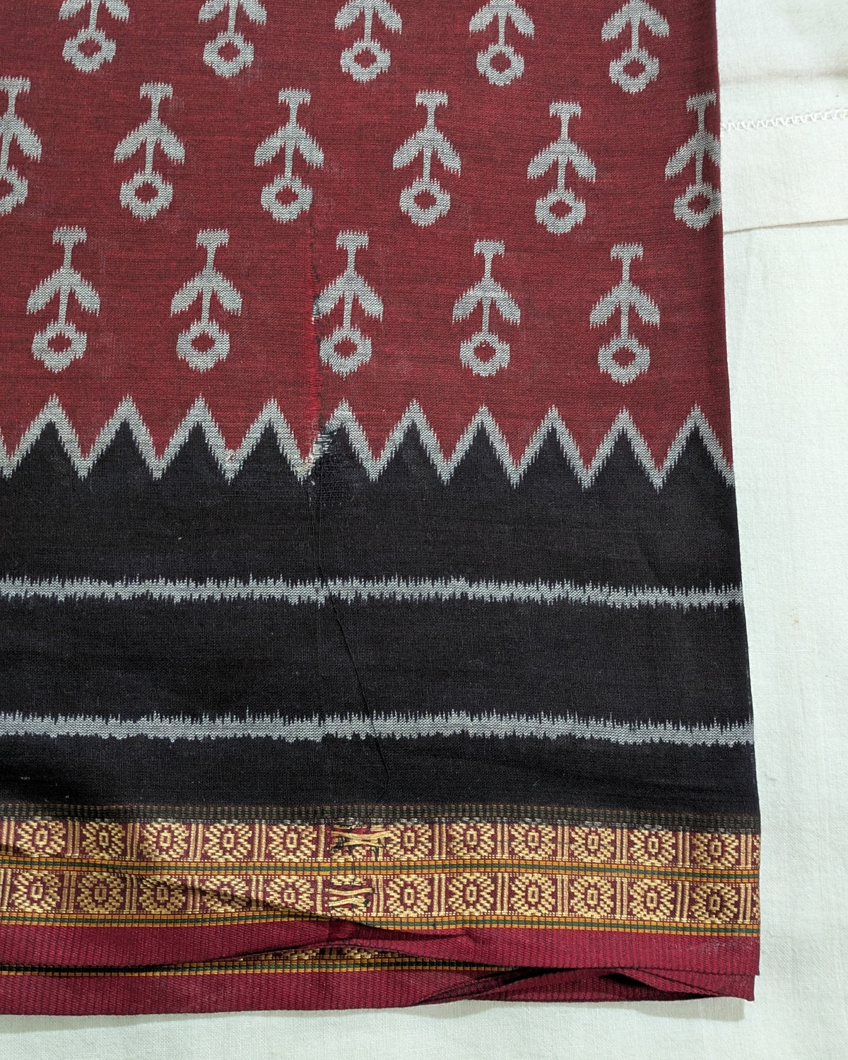Printed Pachampalli Sari Maroon