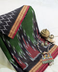 Printed Pachampalli Sari Green