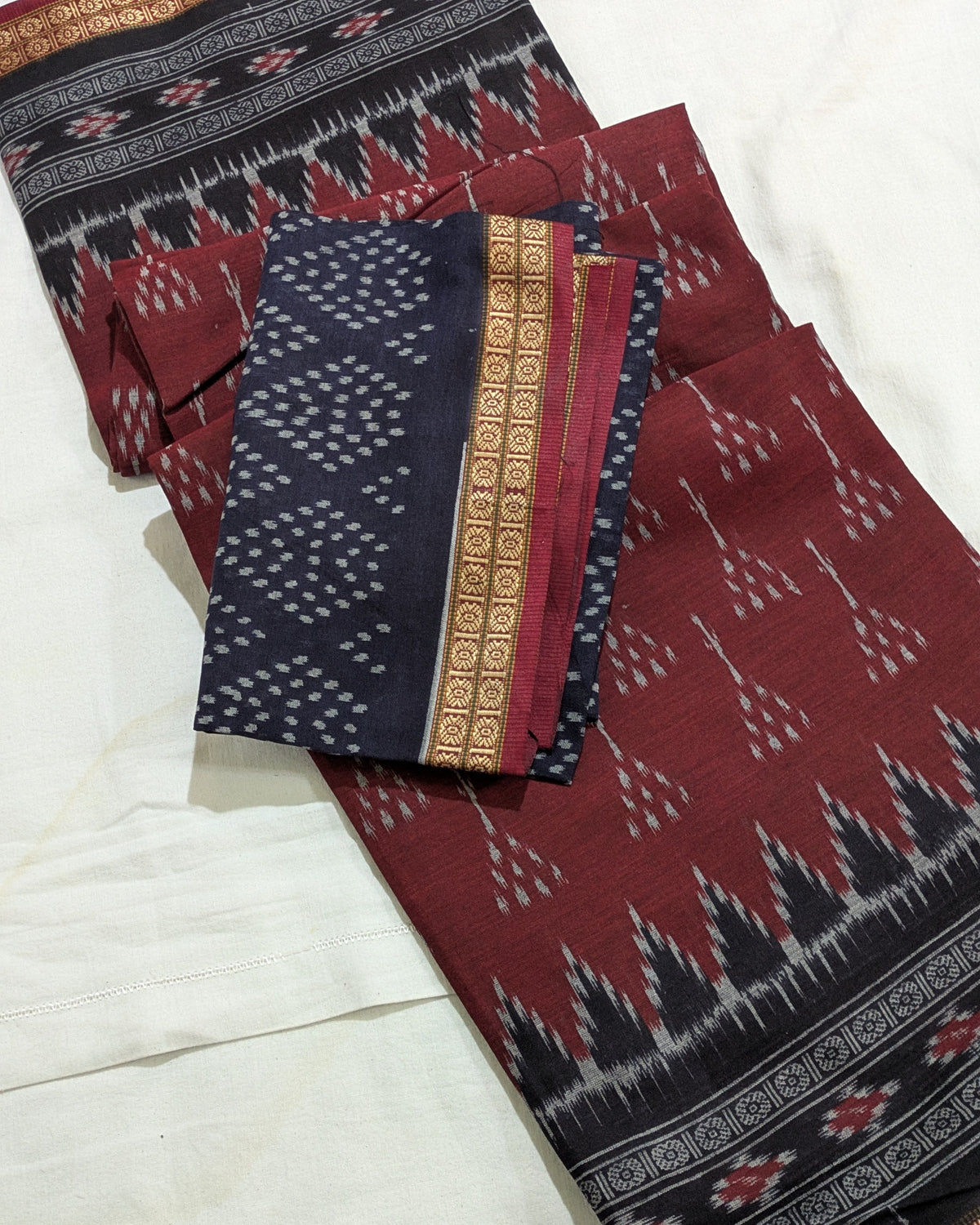 Printed Pachampalli Sari Maroon 2