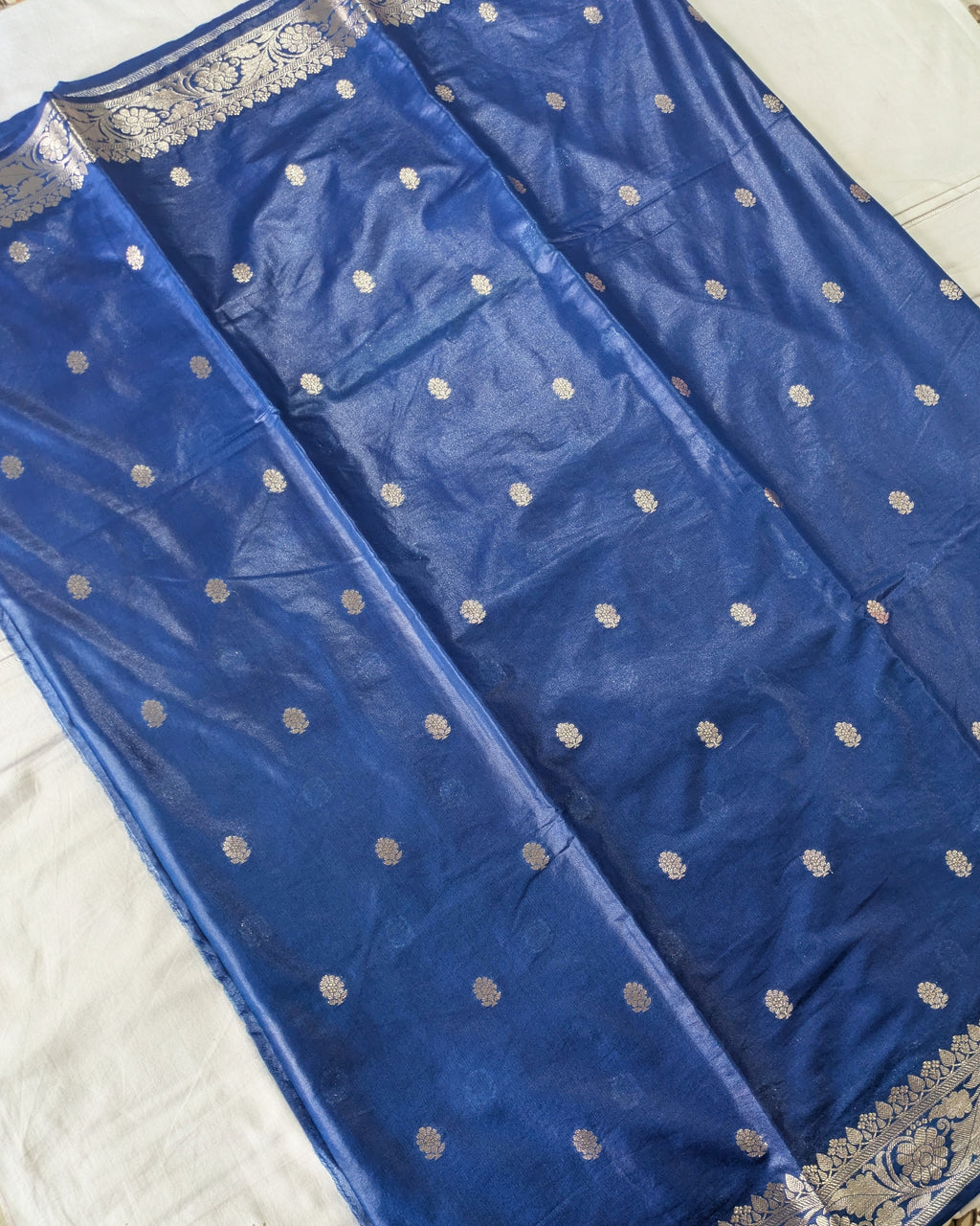 Katan Soft Banarasi Sari Blue