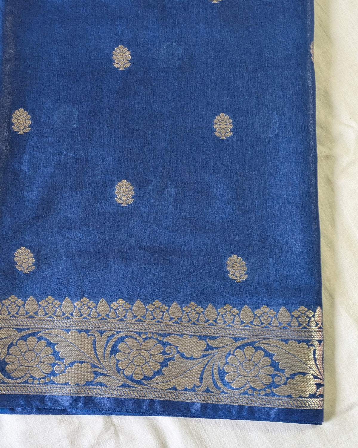 Katan Soft Banarasi Sari Blue
