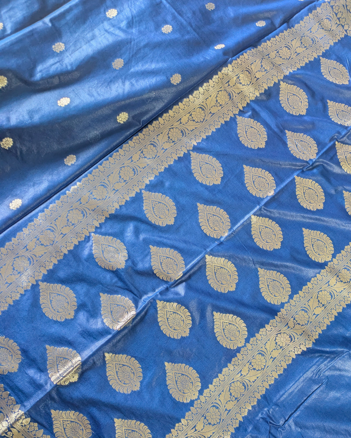 Katan Soft Banarasi Sari Blue