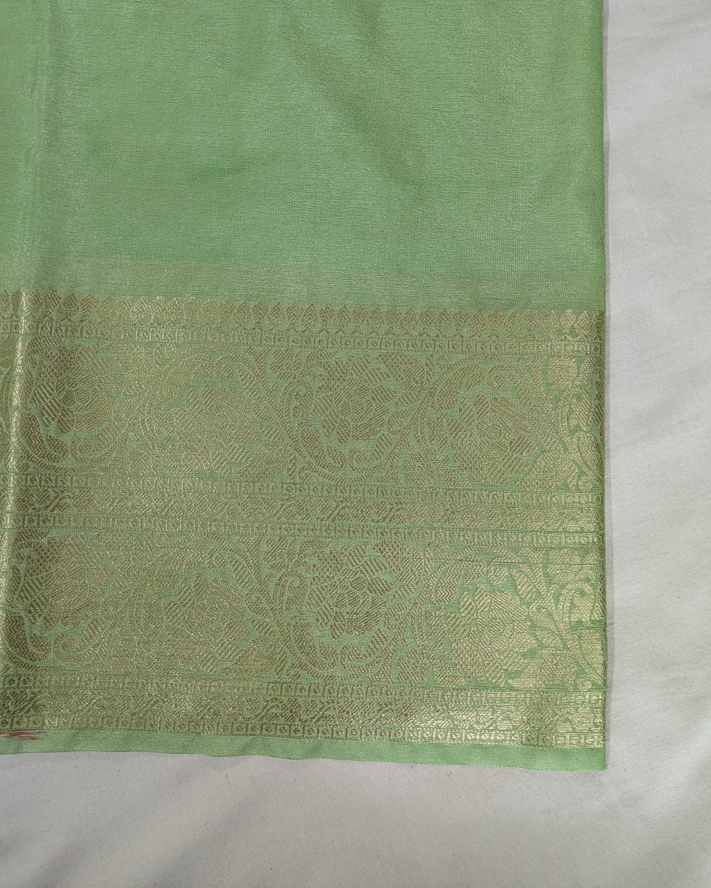 Katan Soft Banarasi Sari Sea Green