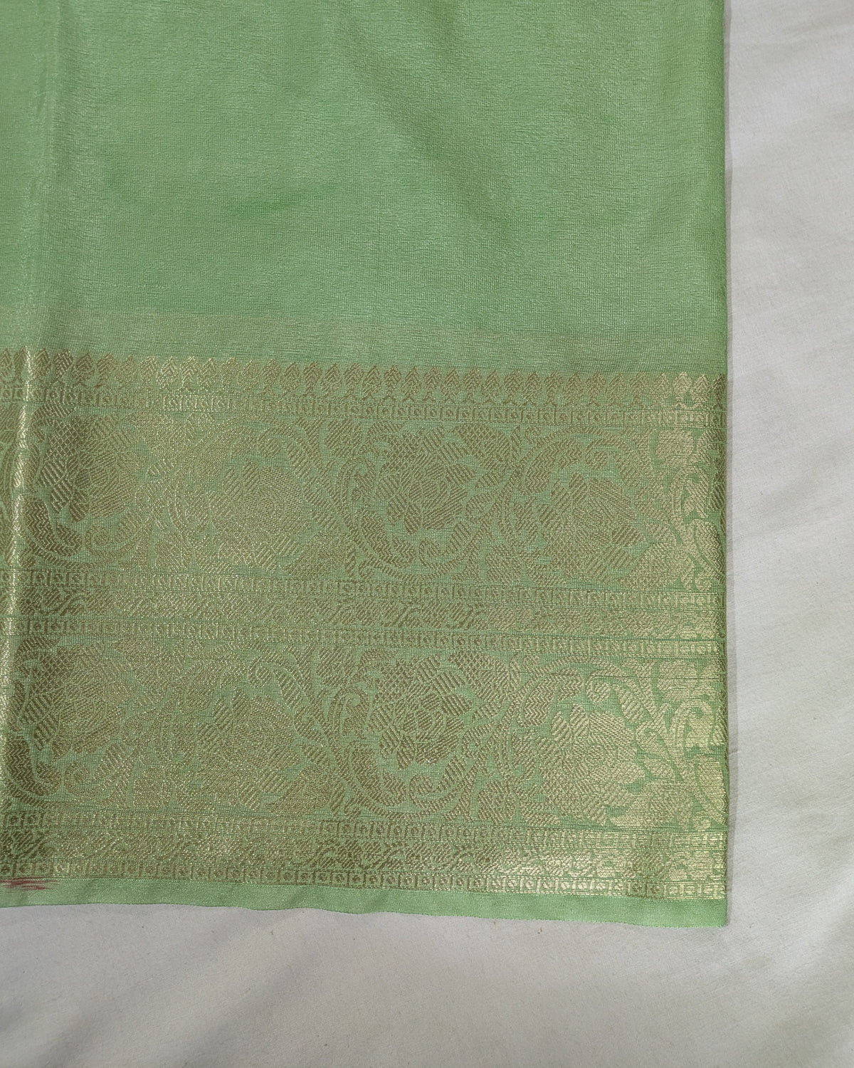 Katan Soft Banarasi Sari Sea Green