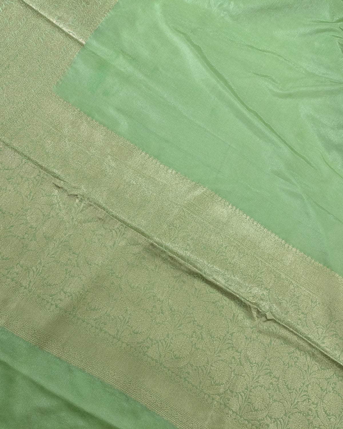 Katan Soft Banarasi Sari Sea Green