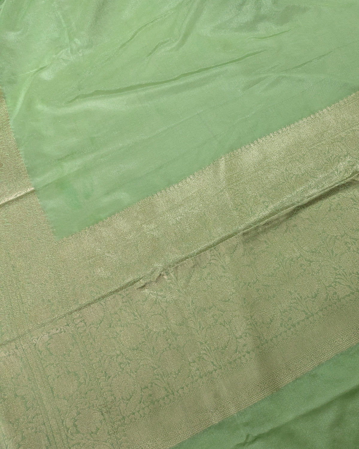 Katan Soft Banarasi Sari Sea Green