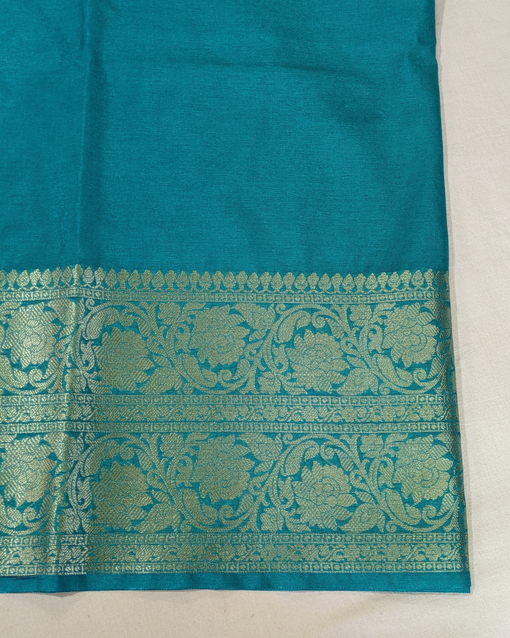 Katan Soft Banarasi Sari Firoza