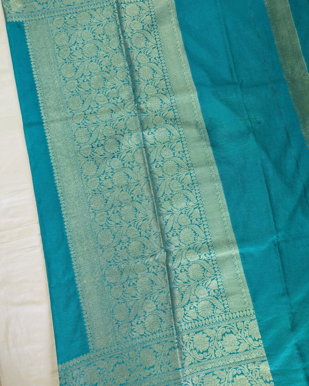 Katan Soft Banarasi Sari Firoza