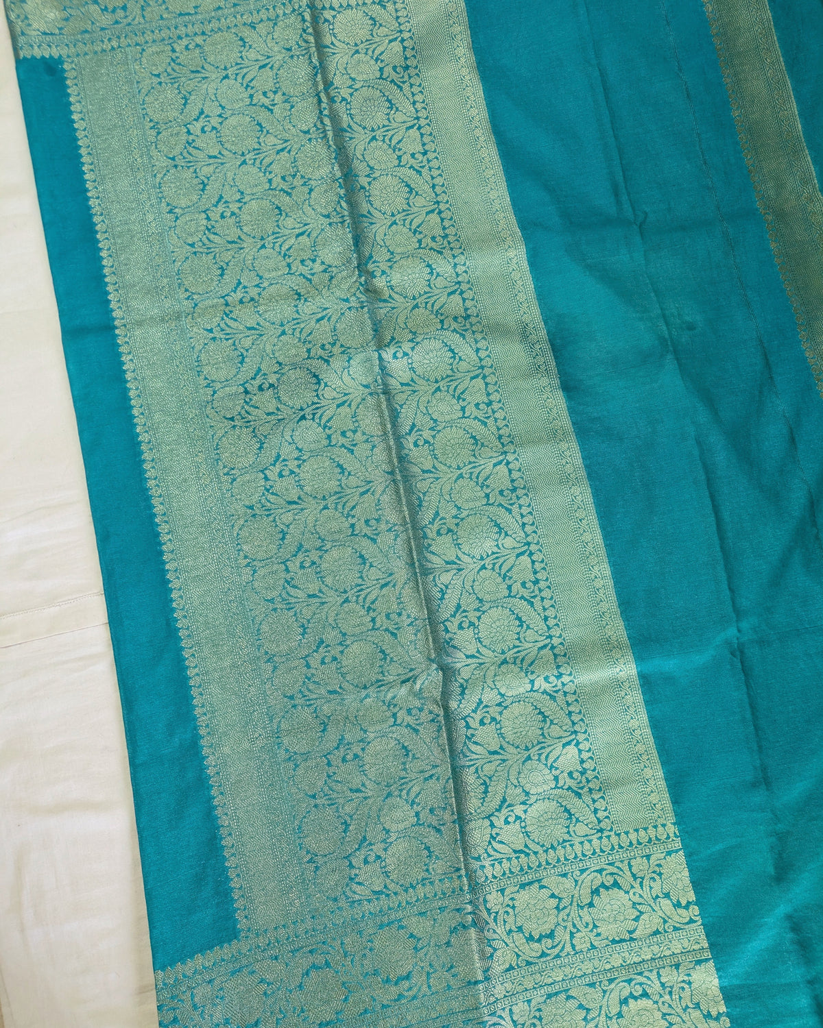 Katan Soft Banarasi Sari Firoza