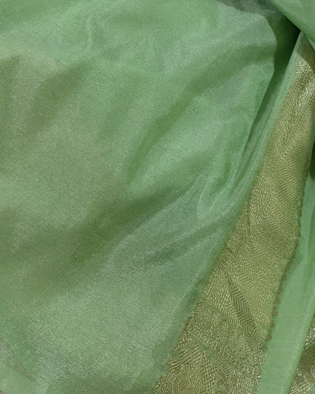 Katan Soft Banarasi Sari Sea Green
