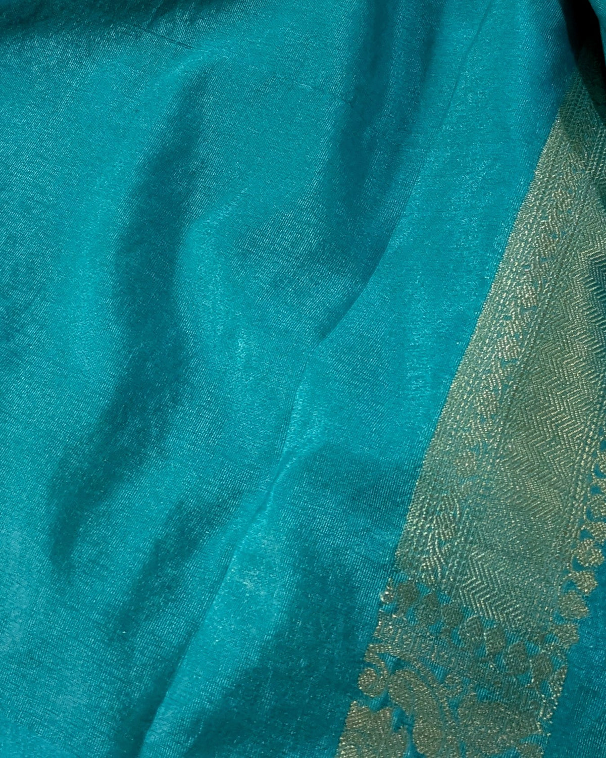 Katan Soft Banarasi Sari Firoza