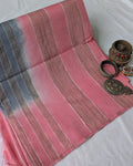 Bhagalpuri Double-Dye Silk Grey-Pink