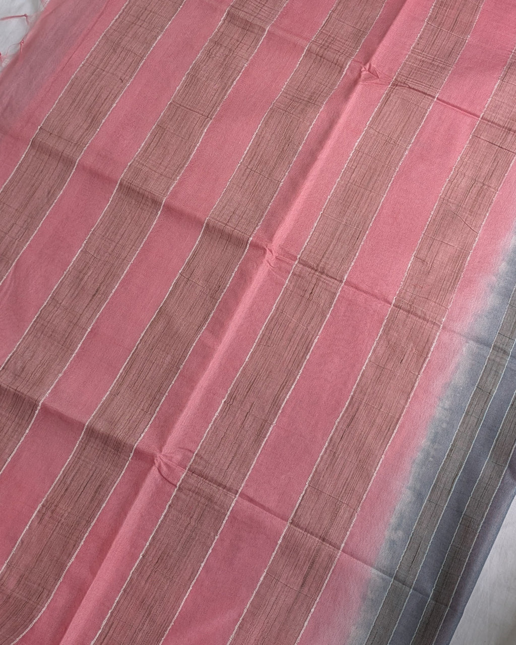 Bhagalpuri Double-Dye Silk Grey-Pink