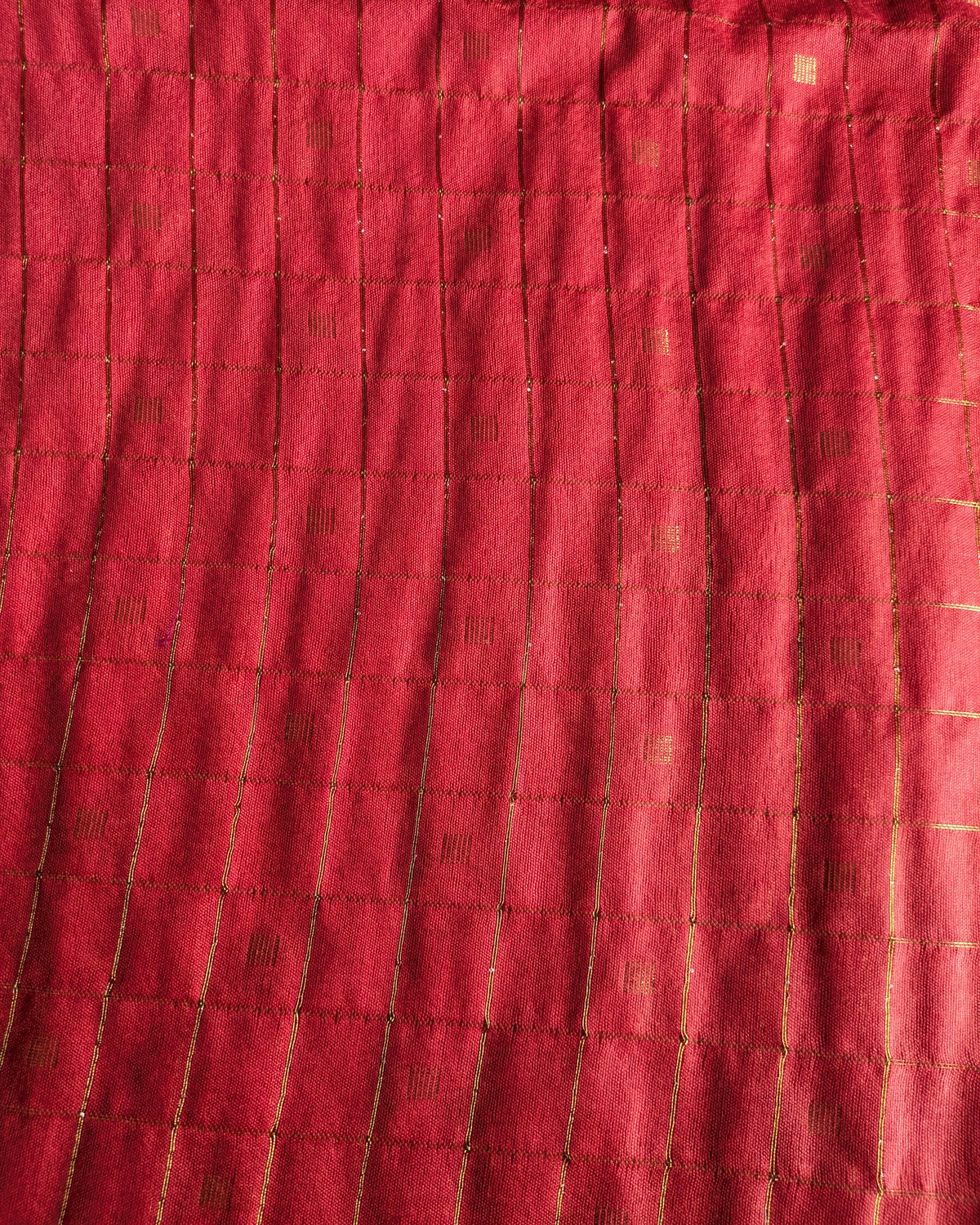 Bhagalpuri Mangalgiri Sari Red
