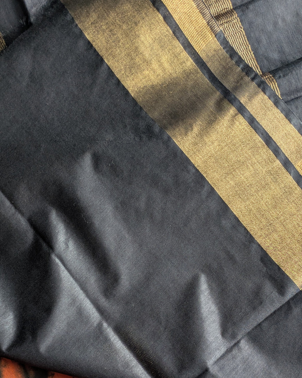 Shibori Bhagalpuri Sari Orange