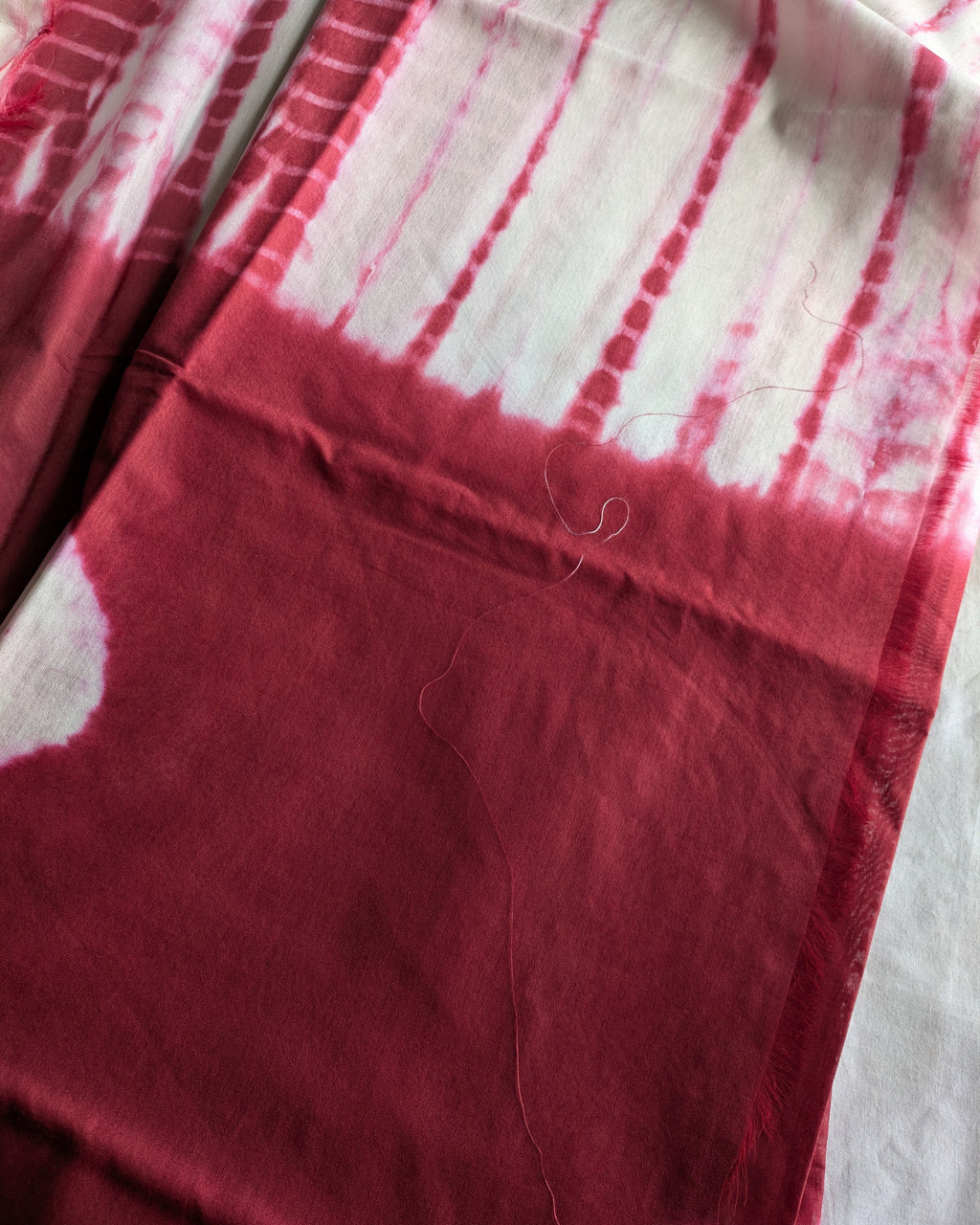 Shibori Bhagalpuri Sari Maroon+White