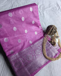 Banarasi Khaddi Gerogette Sari Light Purple