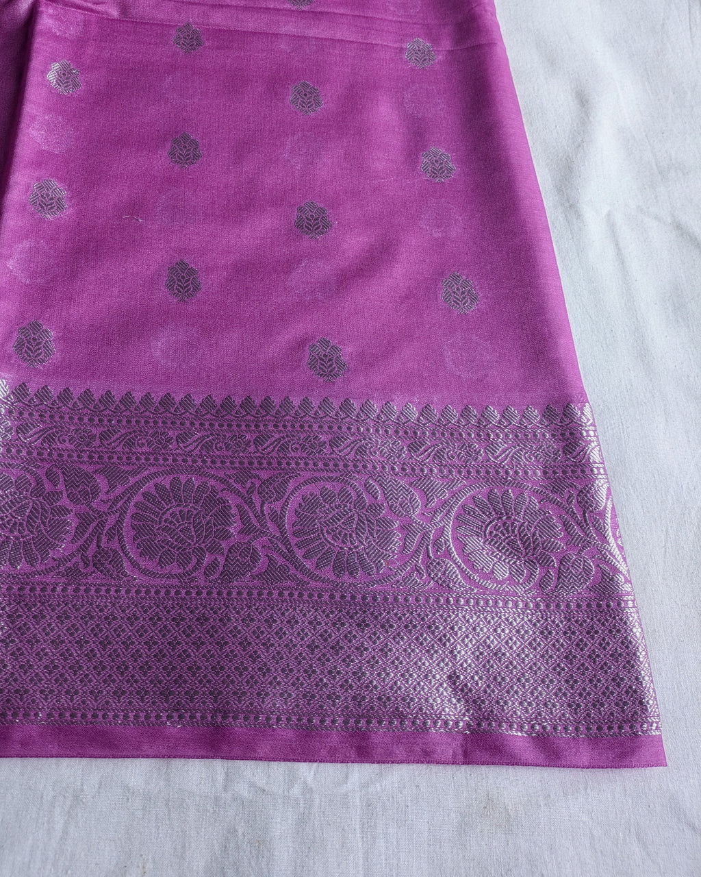 Banarasi Khaddi Gerogette Sari Light Purple