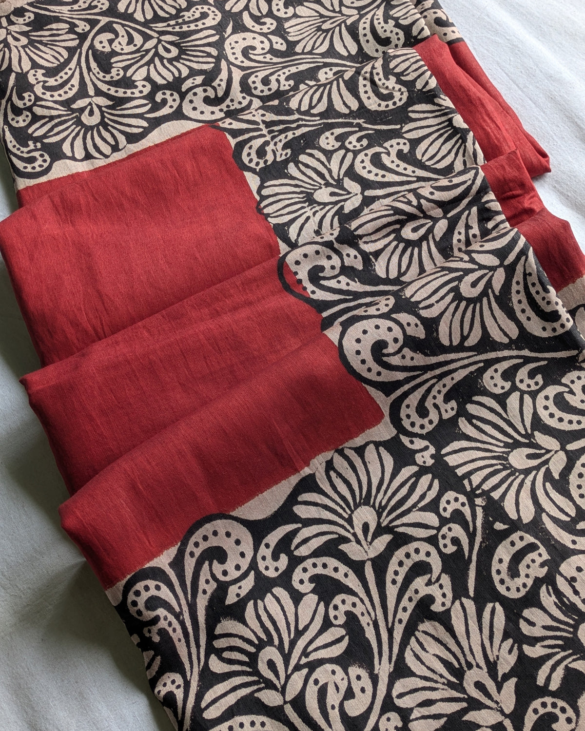Multani Silk Sari Rust (Liva Tag)