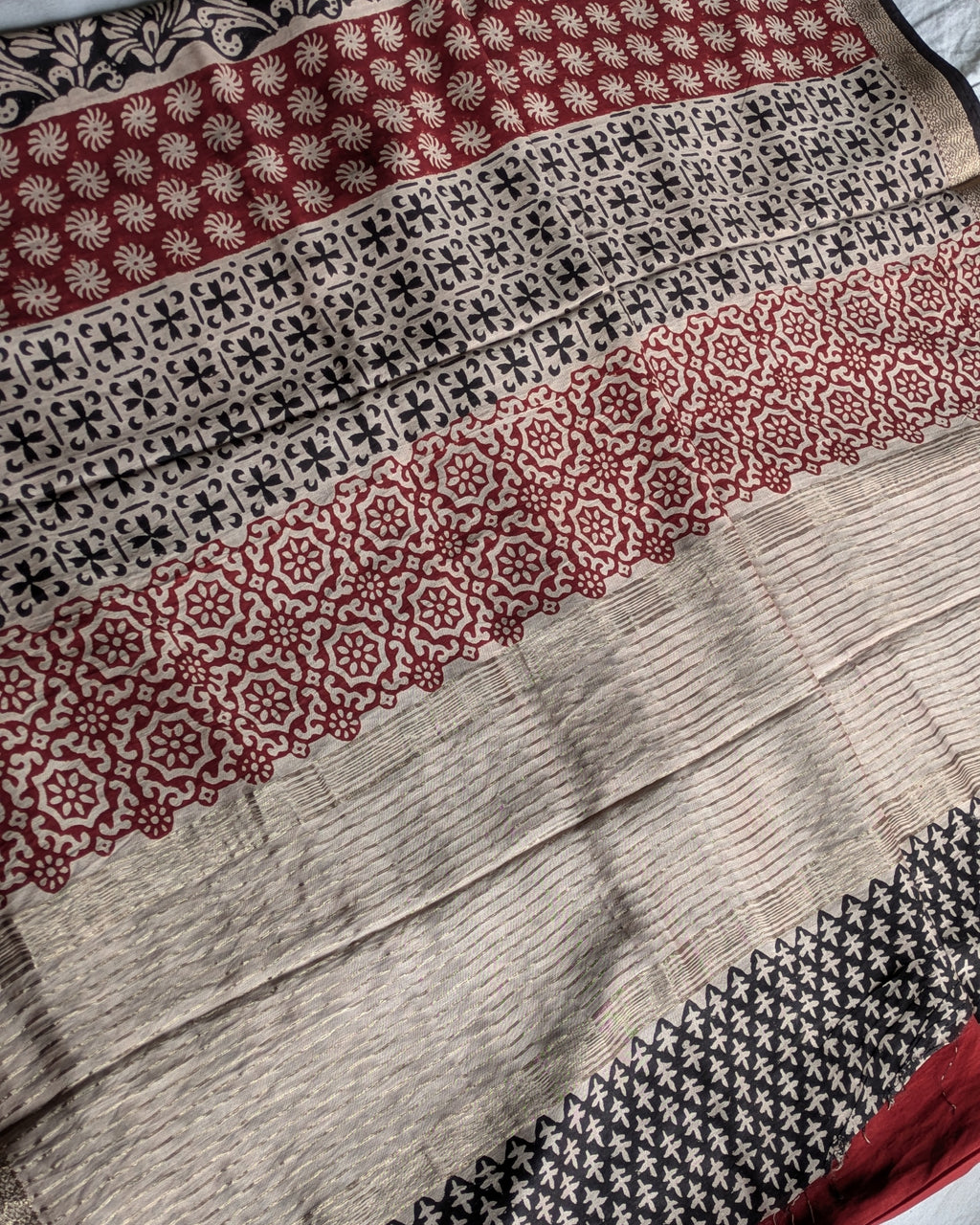 Multani Silk Sari Rust (Liva Tag)