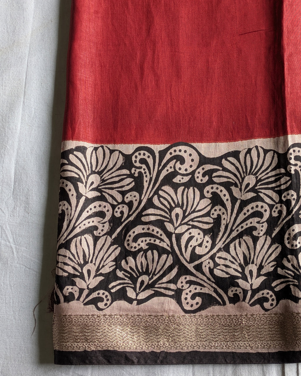 Multani Silk Sari Rust (Liva Tag)