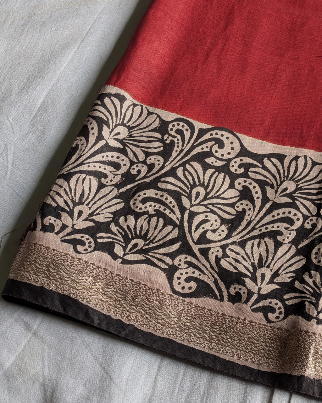 Multani Silk Sari Rust (Liva Tag)