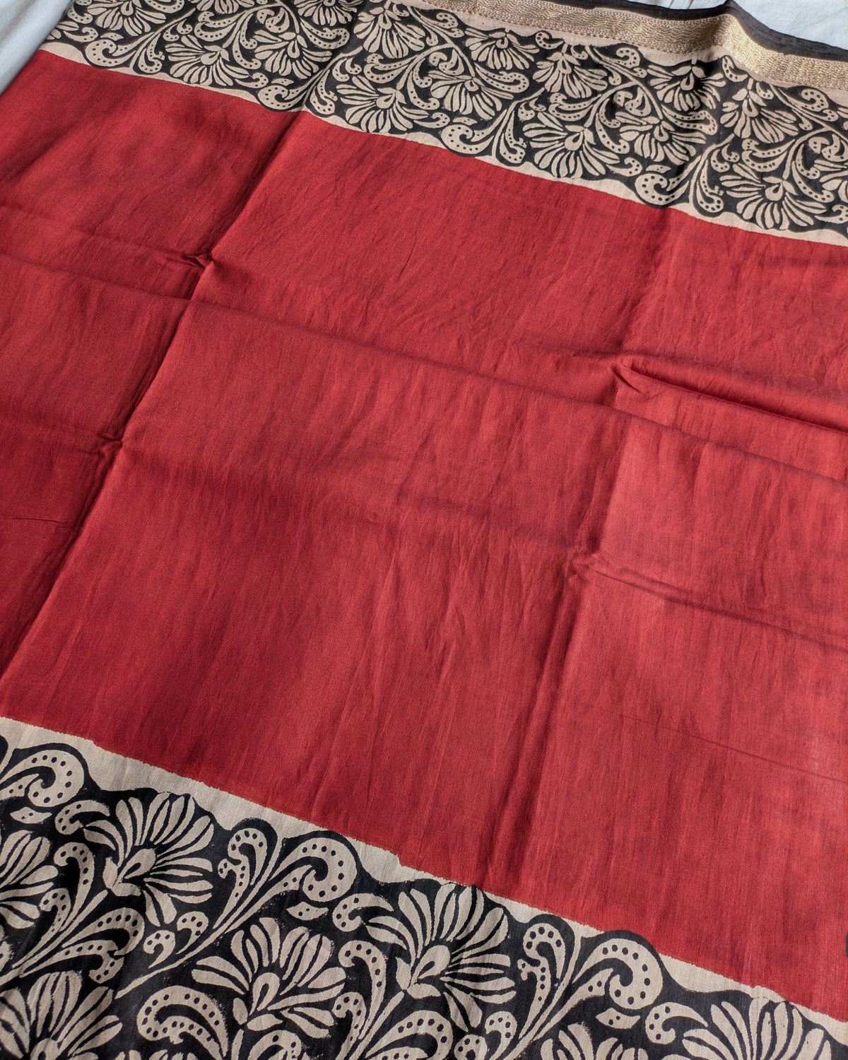Multani Silk Sari Rust (Liva Tag)